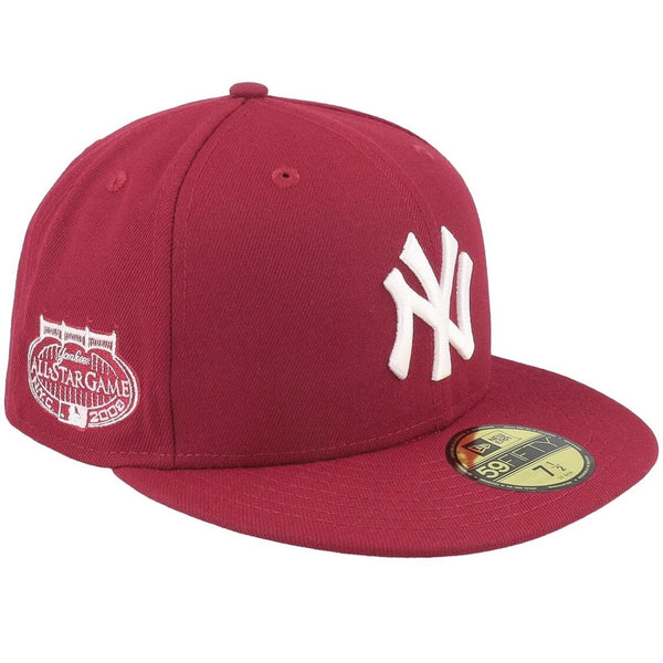 New York Yankees 2008 All Star Game Cherry Wine 59FIFTY Fitted Hat Size 7 1/4