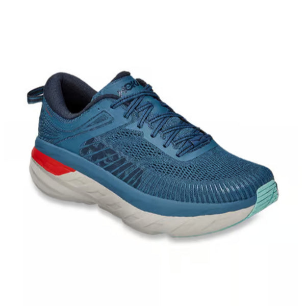 Hoka One One Bondi 7 Running Shoes Sneakers Mens Size 11.5 2E Blue Gray Athletic