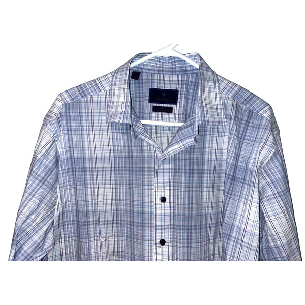David Donahue Striped Fusion Performance Shirt Men's 17.5 XL