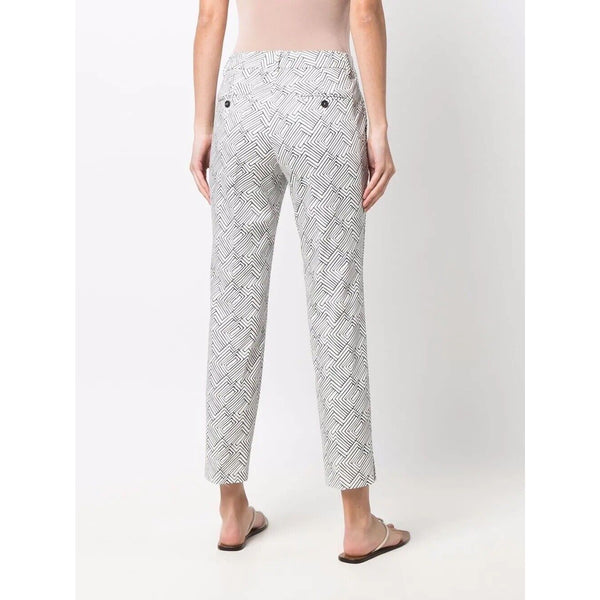Peserico Graphic-Print Cropped Trousers Size 52 EU 16 US
