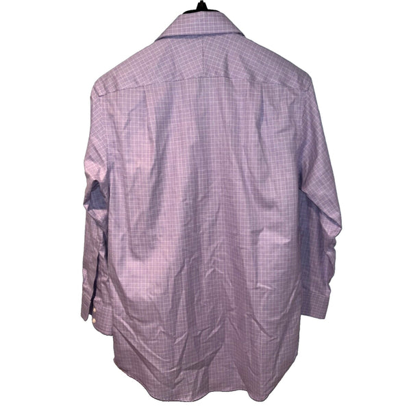 Charles Tyrwhitt Dress Shirt Non Iron Extra Slim Fit Plaid Purple Men's 16/33