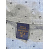 David Donahue Heathered Dobby Fusion Shirt Poplin Denim Blue Men's 17.5 XL