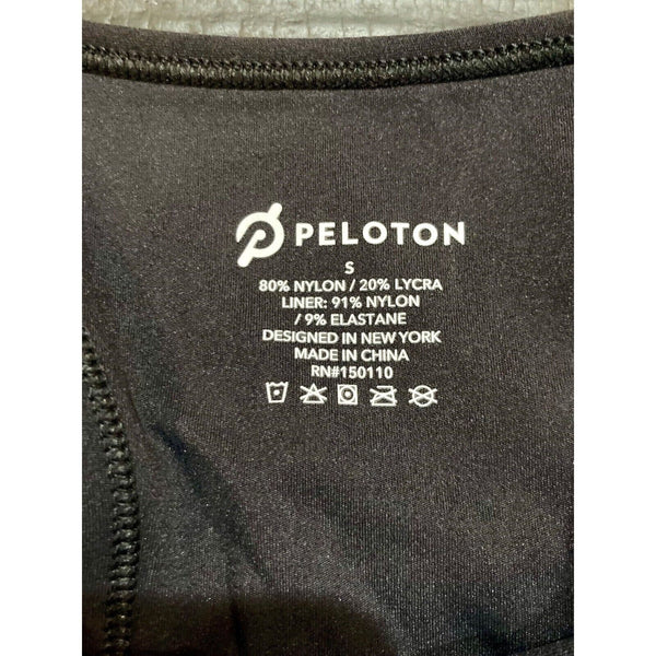 Peloton Womens Small Black SU221 Pace High Neck Sports Bra NWT