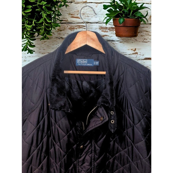 Polo Ralph Lauren Beaton Quilted Field Jacket Black 2XB Big & Tall NWOT