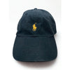 Polo Ralph Lauren Gold Pony Logo Hat Black Adjustable Strapback Rare EUC