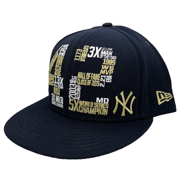 Mariano Rivera New York Yankees HOF 42 MLB Stats Hat New Era Sz 8 Fitted 59Fifty