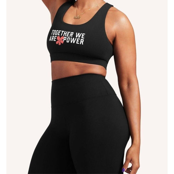 PELOTON Together We Are Power Womens Black Advance Sophia Sports Bra 3X $56 NWT