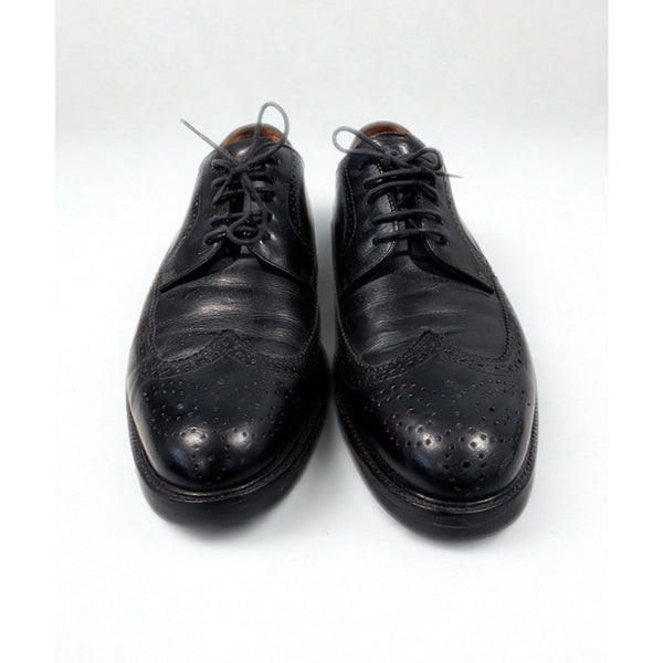 Polo Ralph Lauren Asher Wingtip Oxford Shoes Black Leather Italy Men's 9.5 D
