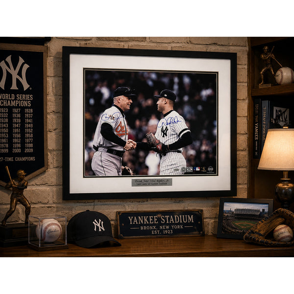 Derek Jeter Cal Ripken Jr Dual Signed 16x20 Framed Photo Steiner MLB Certified