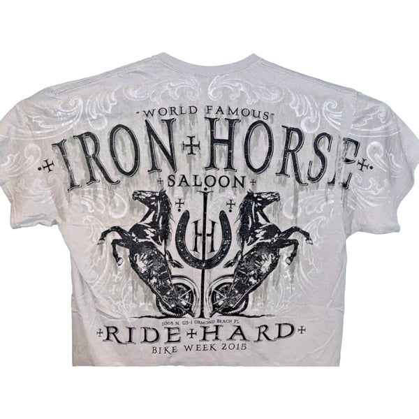 Iron Horse Saloon Bike Week 2015 Ormond Beach Florida T-Shirt Tee Murina Sz. 3XL
