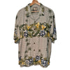 Tommy Bahama Vintage Tag 100% Silk Button Shirt Men's Sz. L Floral Short Sleeve