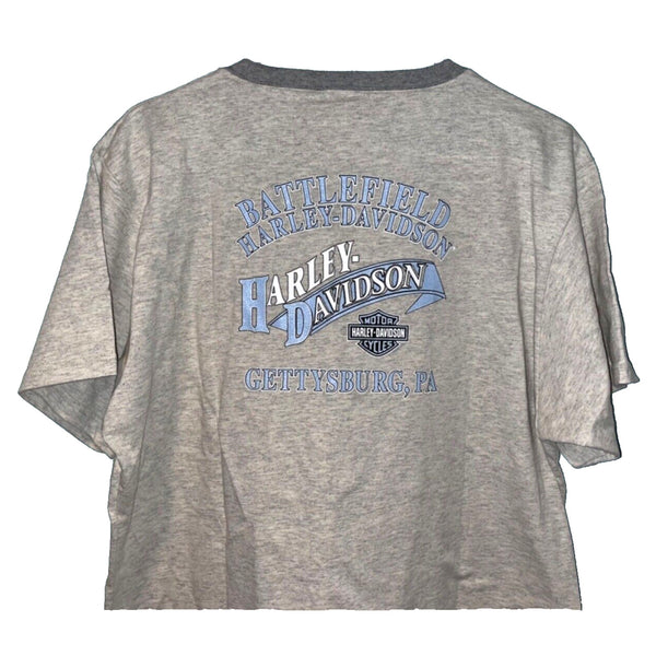Harley Davidson Gettysburg Pennsylvania 2XL Rare Biker Ladies T Shirt Tee