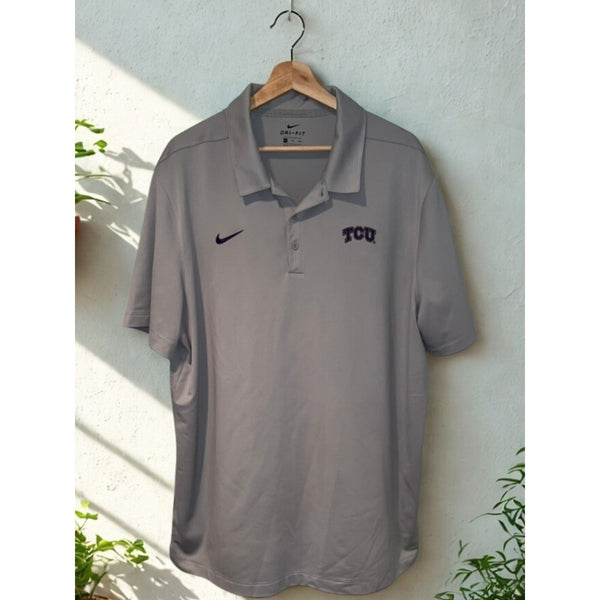 Texan Christian University TCU Nike Golf Dri-FIT Vapor Polo Shirt Sz. 2XL EUC
