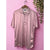 Collars & Co L Pink Stripe Performance Polo Dress Collar Golf Shirt EUC