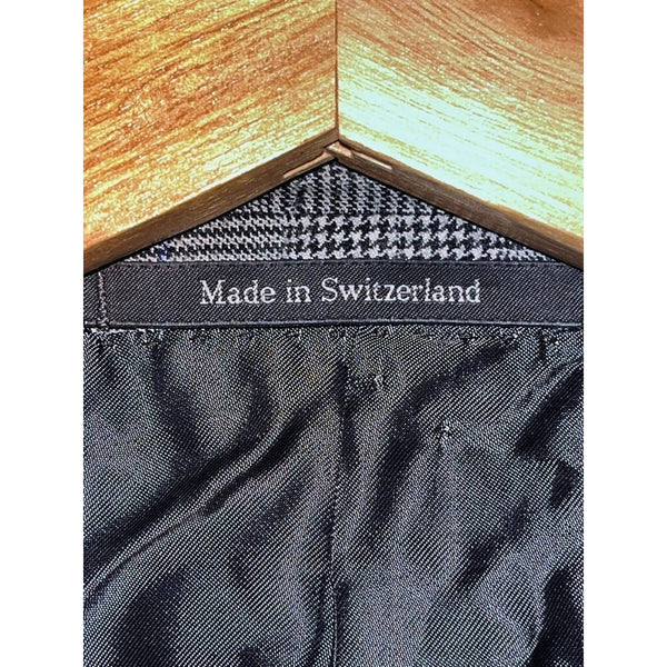 Ermenegildo Zegna Trofeo Mila Suit 56R Glen Plaid 100% Wool Made in Switzerland