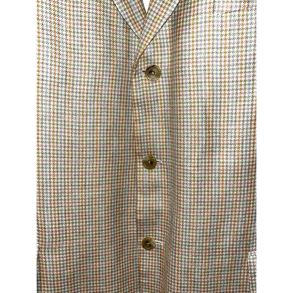 Paul Fredrick Linen Silk & Wool Pastel Herringbone Blazer Sports Coat Sz 48L