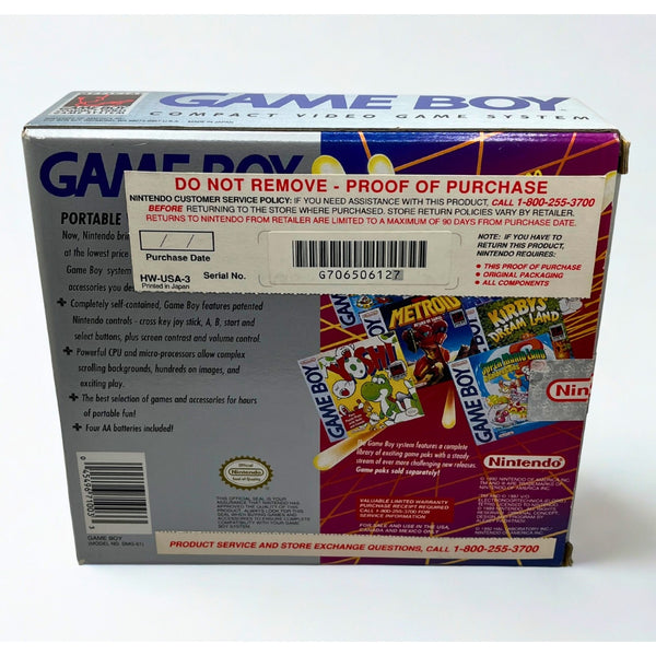 Nintendo Game Boy DMG-01 1992 New Open Box w/ Box Manual AC Adapter 045496710033