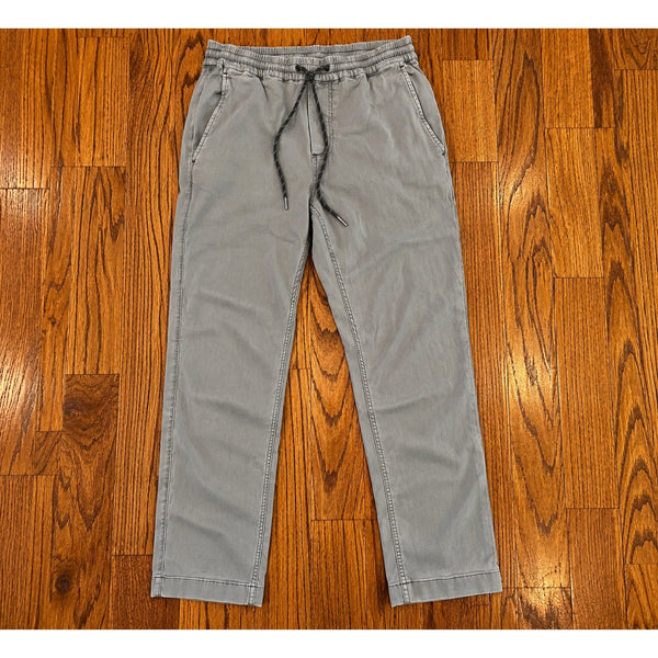Faherty Essential Drawstring Pants Men's S Rugged Grey Organic Cotton Linen