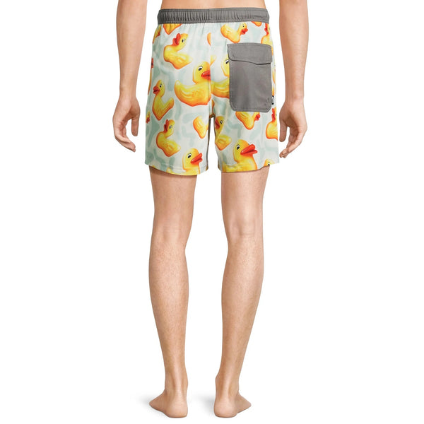 Neff Yellow WARP DUCKY Swim Trunks Mens Medium (32-34) NWT