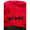 Snapple 2004 Lemons R Lucky Red Hat Adjustable Baseball Cap Buckle Strap Vtg