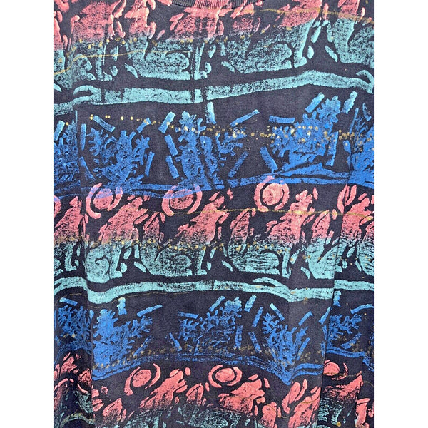 Vintage Apparel Limited Art Wear Painted Aztec Wolf AOP Single Stitch T-Shirt