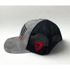 Ariat USA Flag Trucker Hat Heather Gray Black Mesh Snapback Cap A300014206
