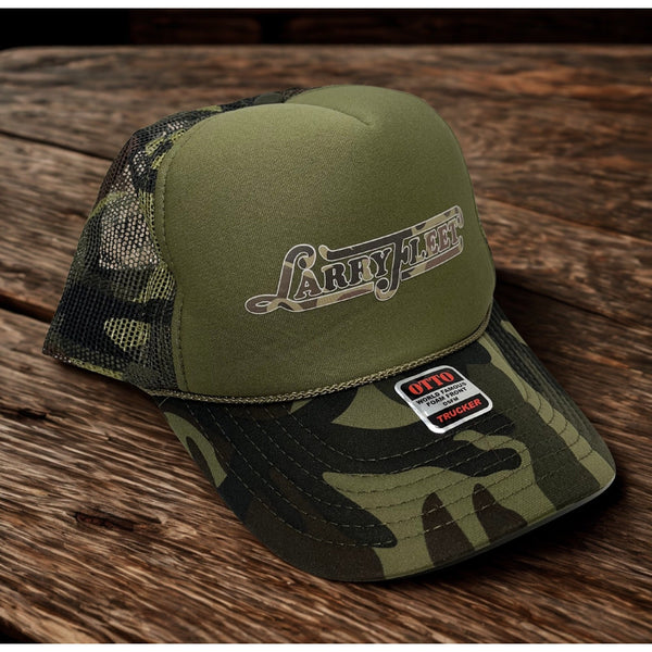 Larry Fleet Camo Otto Trucker Hat OSFM Country Singer Merch NWT
