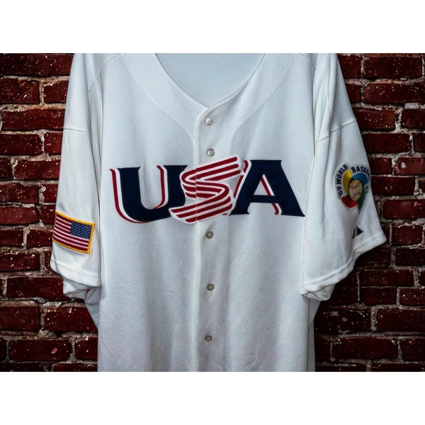 Team USA 2006 WBC Jersey Majestic Authentic Sewn USA Sz 60 (3XL) White MLB