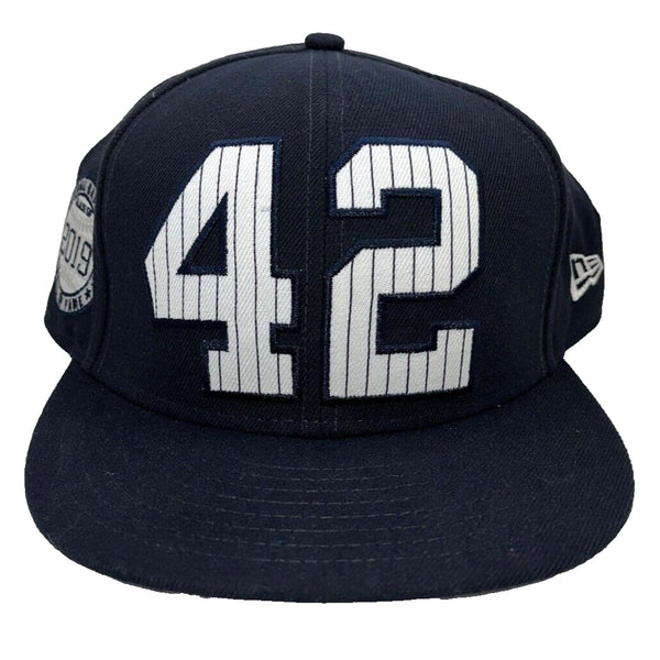 Mariano Rivera New York Yankees MLB HOF 42 Pinstripe Hat New Era Sz 8 Fitted 59Fifty