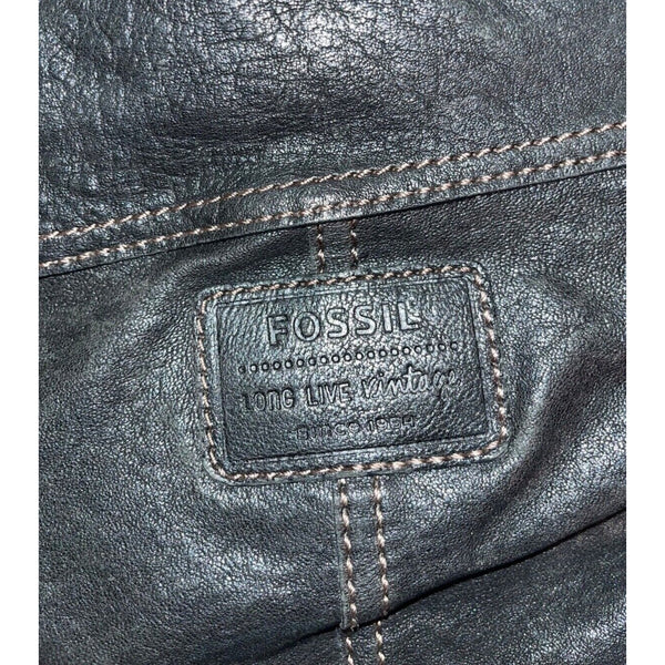 Fossil Large Leather Bucket Shoulder Bag Vintage EUC