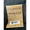 Rocawear Jeans 48x32 Vintage Deadstock Classic Fit R Flap Raw Black Red NWT