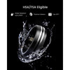 Renpho Lynx Smart Ring Size 8 Black Health Fitness Tracker w/ Charging Case NIB