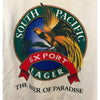 South Pacific Lager Beer T Shirt Sz. XL White Graphic Tee Crazy Shirt Vintage