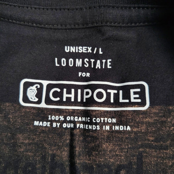 Chipotle Employee T Shirt For Real Ingredients Text Message Black Unisex L
