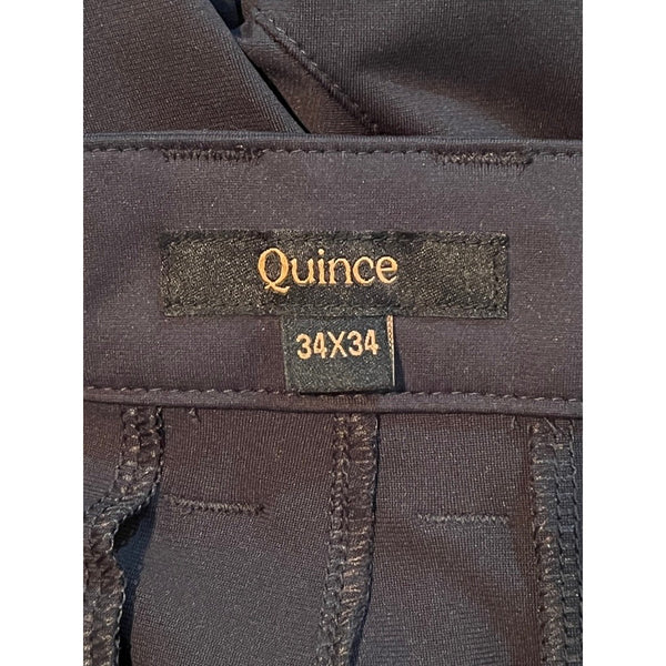 Quince ProTech Golf Pants 34x34 Midnight Black 4-Way Stretch UPF 50 NWOT