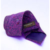Yves Saint Laurent Vintage 80s Silk Tie Purple Geometric Handmade Italy Luxury