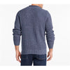 L.L. Bean Organic Cotton Fisherman Sweater 2XL Blue Roll Neck Waffle Knit NWT