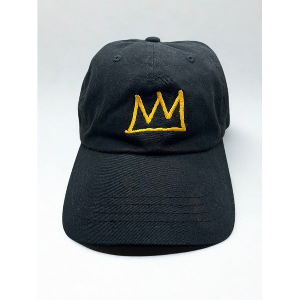 Jean-Michel Basquiat Crown Rome Pays Off Hat Guggenheim Black Dad Cap Rare USA