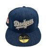Los Angeles Dodgers Denim 1980 All Star New Era 59FIFTY Hat 7 1/2 MLB Fitted NWT
