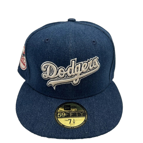 Los Angeles Dodgers Denim 1980 All Star New Era 59FIFTY Hat 7 1/2 MLB Fitted NWT