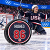USA Hockey Jack Hughes #86 2026 Olympic Gold Medal Mustang Puck New
