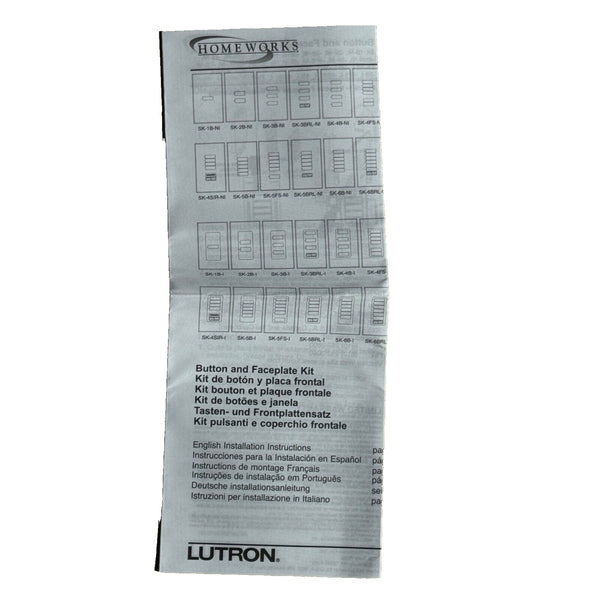 Lutron Homeworks SK-7B-I-BE-E Faceplate Button Kit New In Box