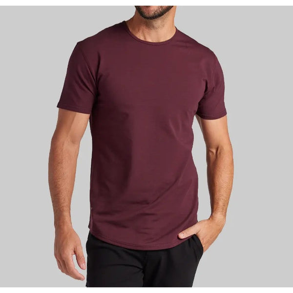 BYLT Premium Basics Drop-Cut BYLT Signature Shirt Medium Maroon NWT