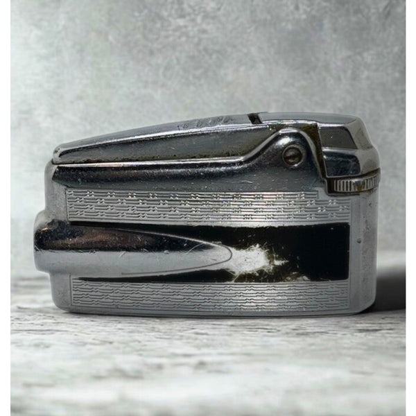 Ronson Varaflame Premier Vintage Cigarette Lighter 1950s 60s Chrome Mid Century