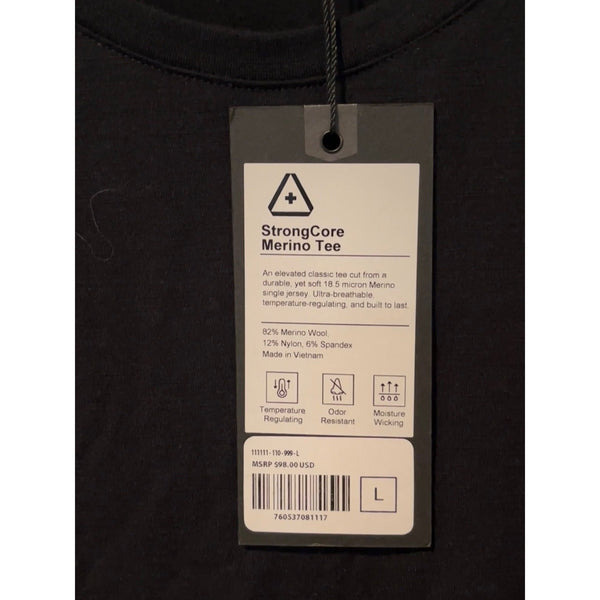 Western Rise StrongCore Merino Tee Black Size L NWT Merino Wool Rare
