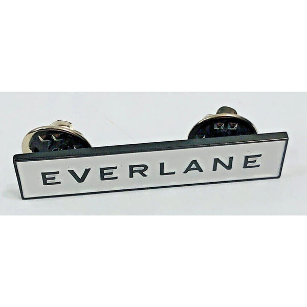 Everlane Pin Logo Spell Out Lapel Pinback White Enamel