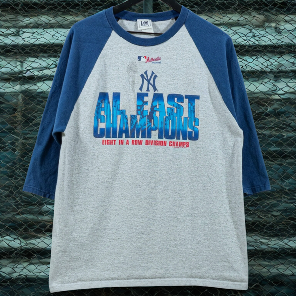 New York Yankees 2005 AL East Champions MLB Lee Sport 3/4 Sleeve T-Shirt Sz. XL