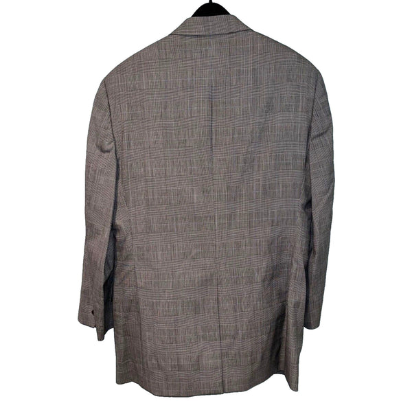 Brooks Brothers Gray Blue Plaid Wool Blazer Sport Coat Mens 40R Made In Italy
