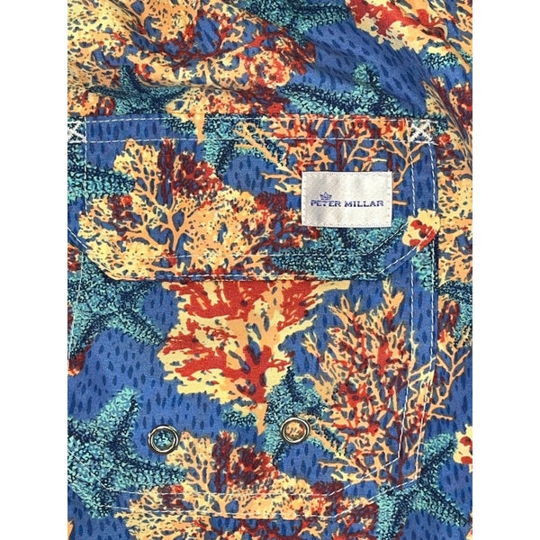 Peter Millar Seaside Collection Swim Trunks Mens XL Coral Reef Starfish Beach NW