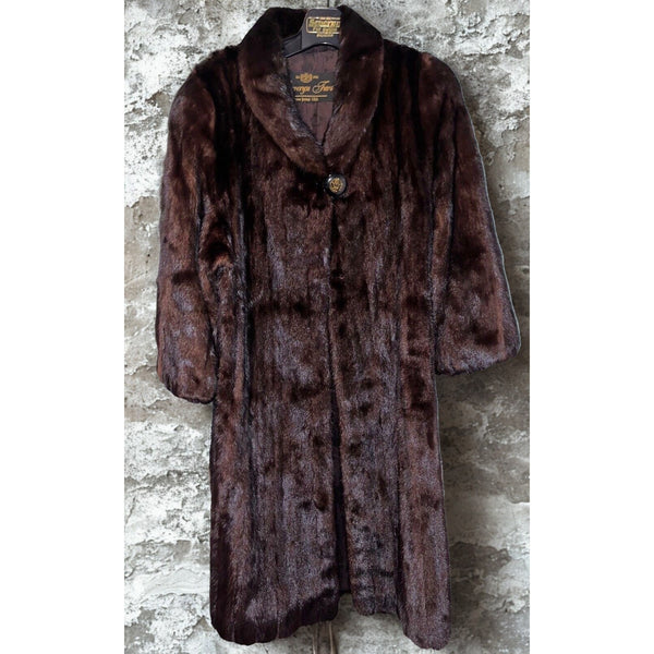 Ranch Mink Fur Coat Severyn Furs Long Women’s Sz 10 Vintage Pristine Appraised
